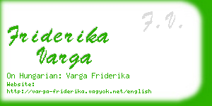 friderika varga business card